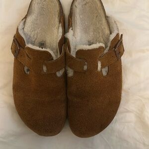 Shearling lined Boston Birkenstocks